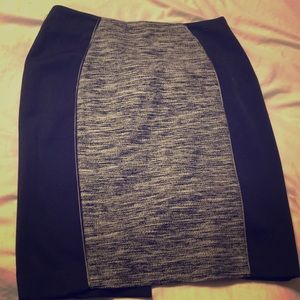 Black and gray pencil skirt